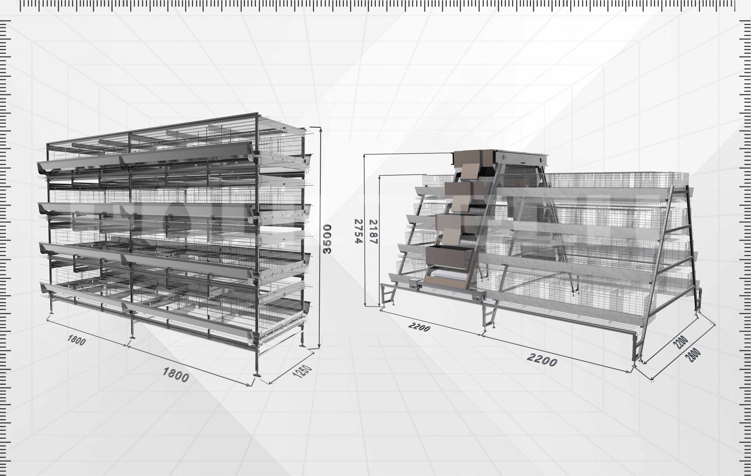 A-type and H-type chicken cages